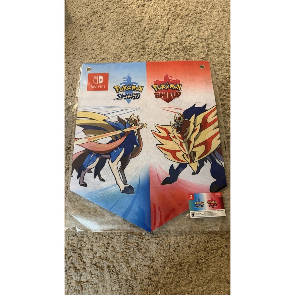 Pokémon Sword & Shield Fabric Banner Sign Flag Galar Region Nintendo GameStop